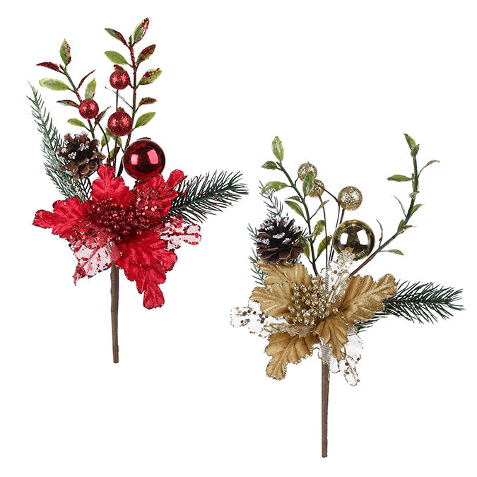 Pic 12 po poinsettia et pin artificiels maison et style de vie