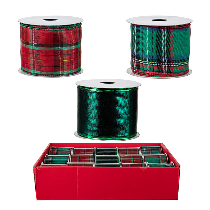 Ruban décoratif en tissu 2,5 po x 9 pi