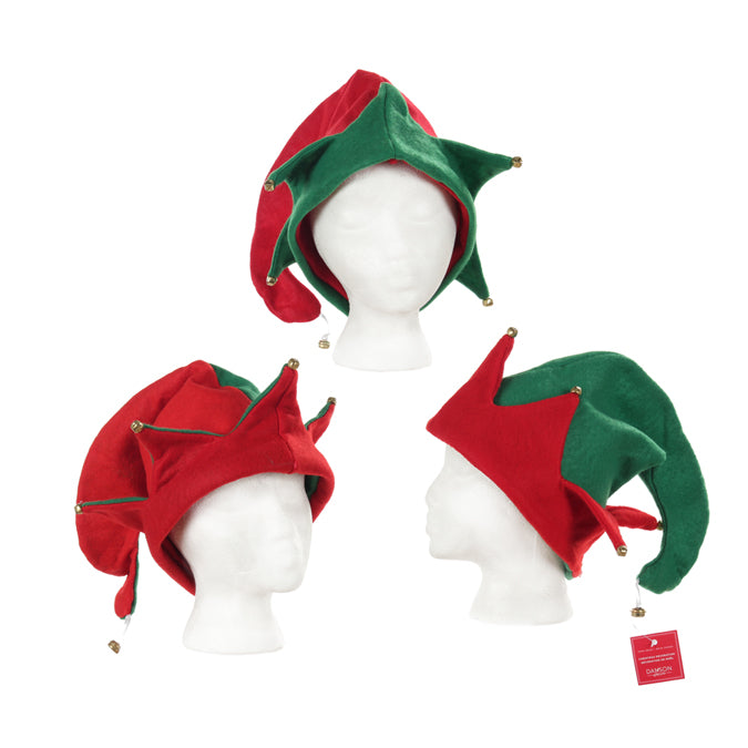 Tuque de lutin 17 po vert et rouge