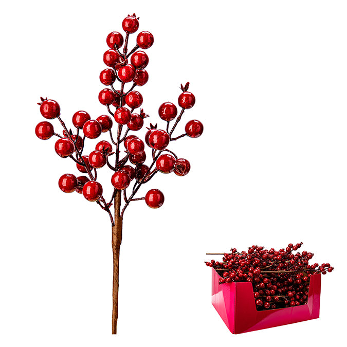 Tige de baies rouges 13 po