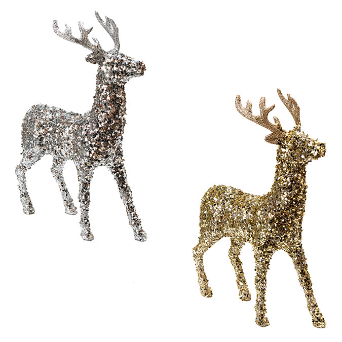 Renne scintillant en mousse 40 cm