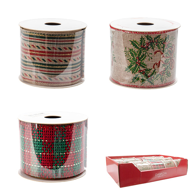 Ruban décoratif 2,5 po x 8,9 pi en jute