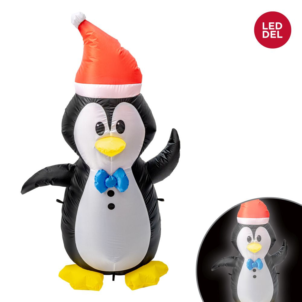 Pingouins de Noël gonflable 48 po avec lumière DEL intégrée