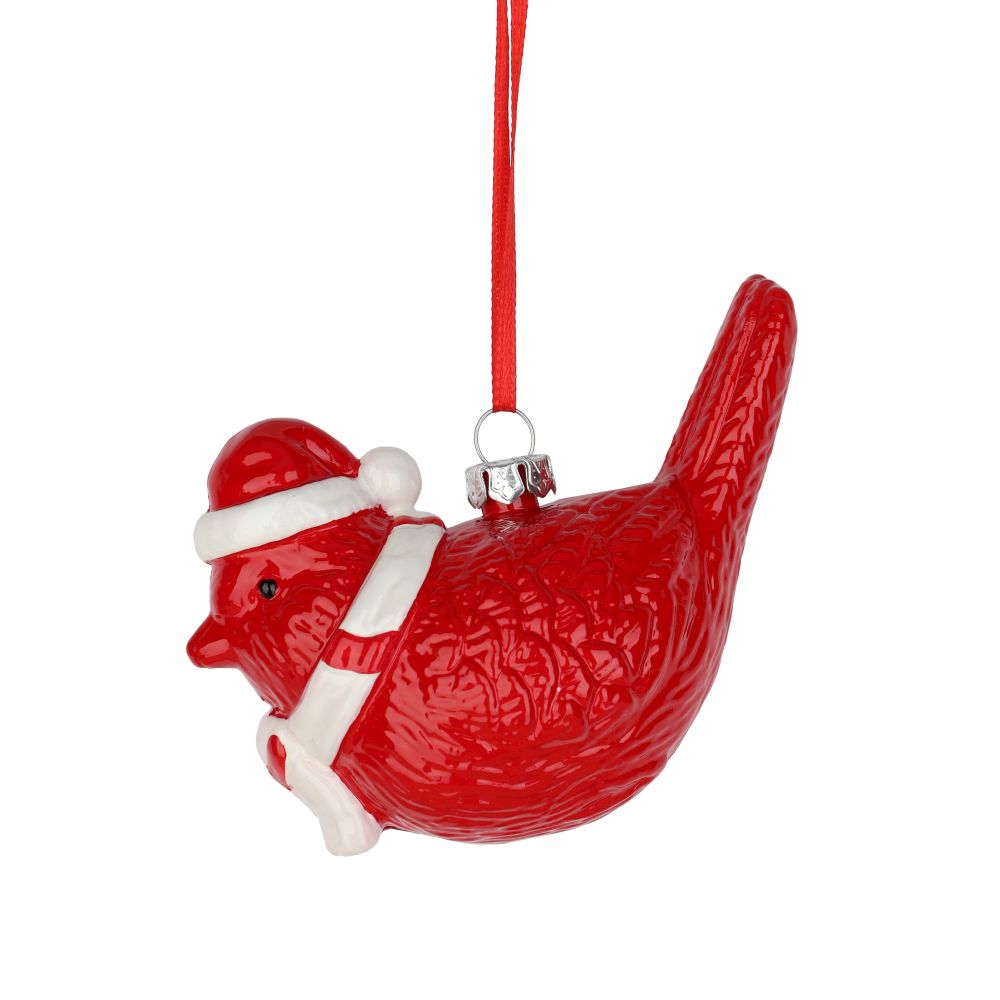 Ornement cardinal rouge 4,5 po