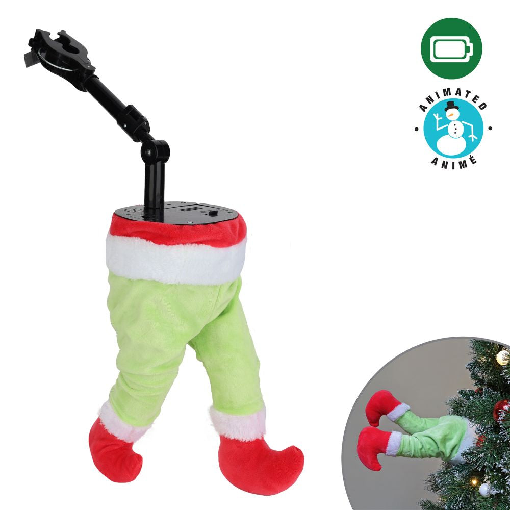 Jambes du Grinch en tissu robotisé à piles