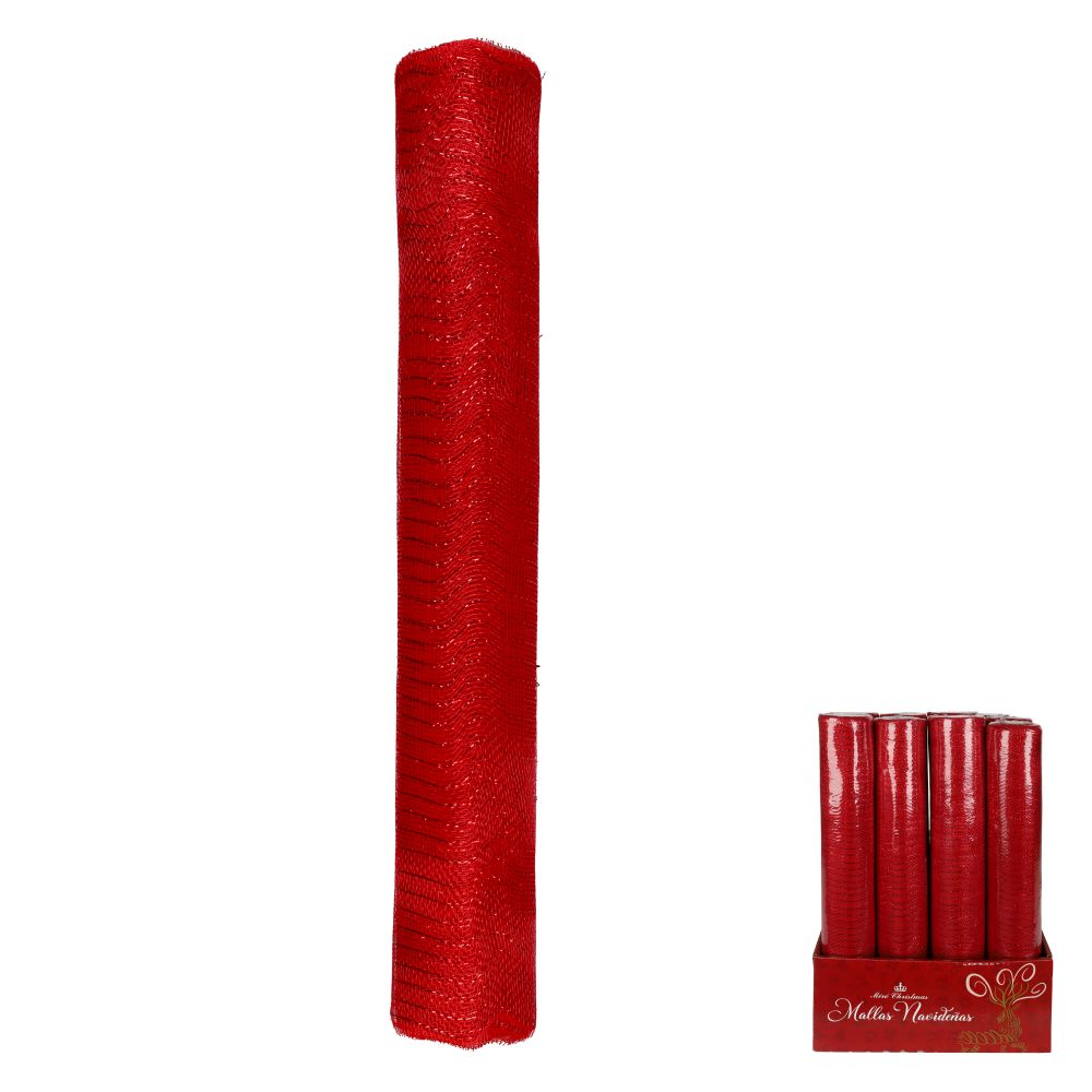 Rouleau de tulle rouge 21 po x 10 verges
