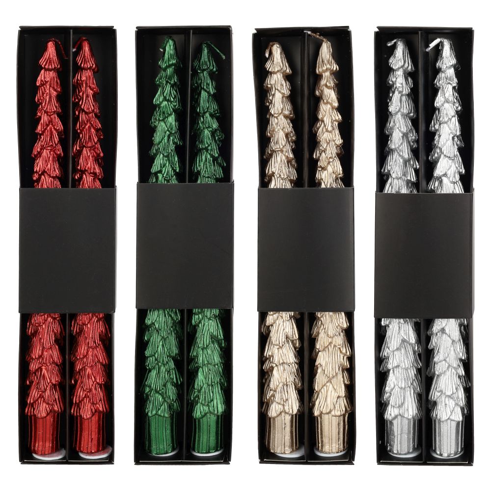 Chandelle en forme de sapin 9,8 po (paquet de 2)