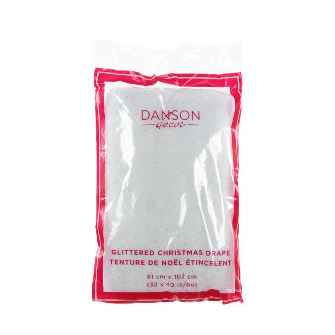 Drap de sous sapin blanc brillant 32 po x 40 po