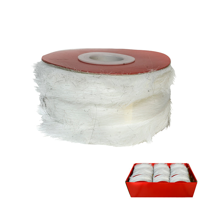 Ruban décoratif en fourrure 2,5 po x 10,5 pi blanc