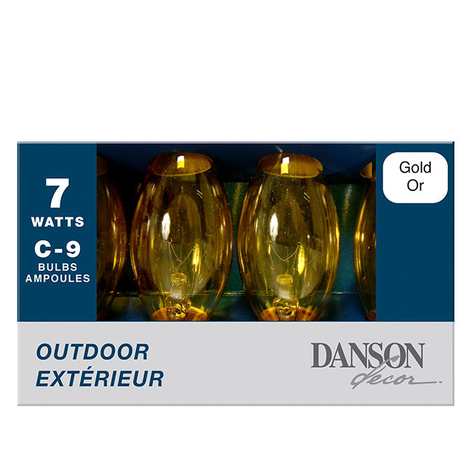 Ampoules pour extérieur type C9 7W / jaune (boîte de 4)