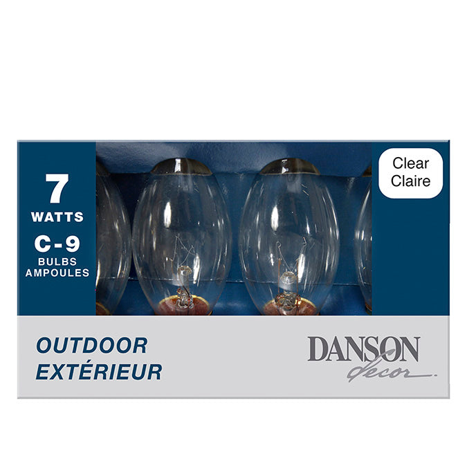 Ampoules pour extérieur type C9 7W / claire (boîte de 4)