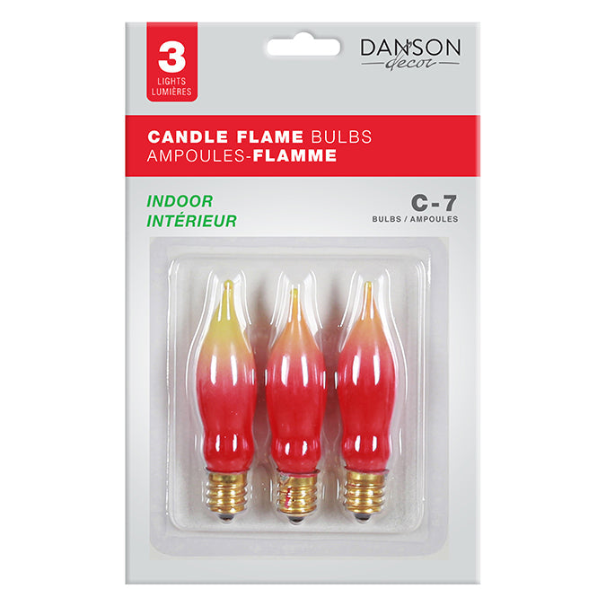 Ampoules pour intérieur, C7, flamme (paquet de 3)