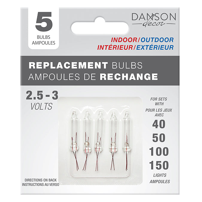 Ampoules pour intérieur/extérieur 2,5 à 3 V / clair (paquet de 5)