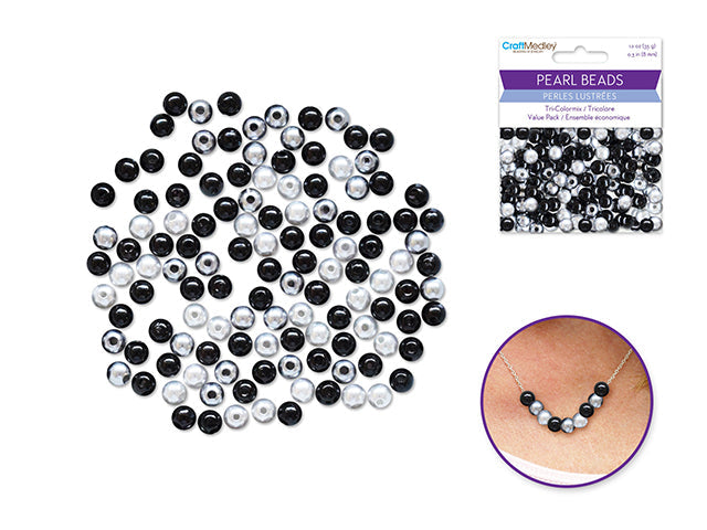 Perles rondes 8 mm lustrées (35 g)