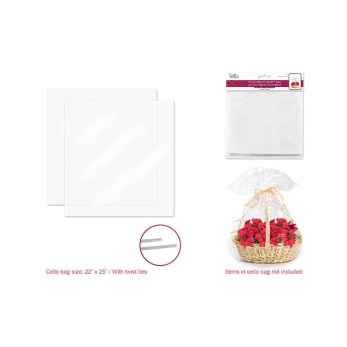 Sac cellophane transparent 22 po x 25 po clair