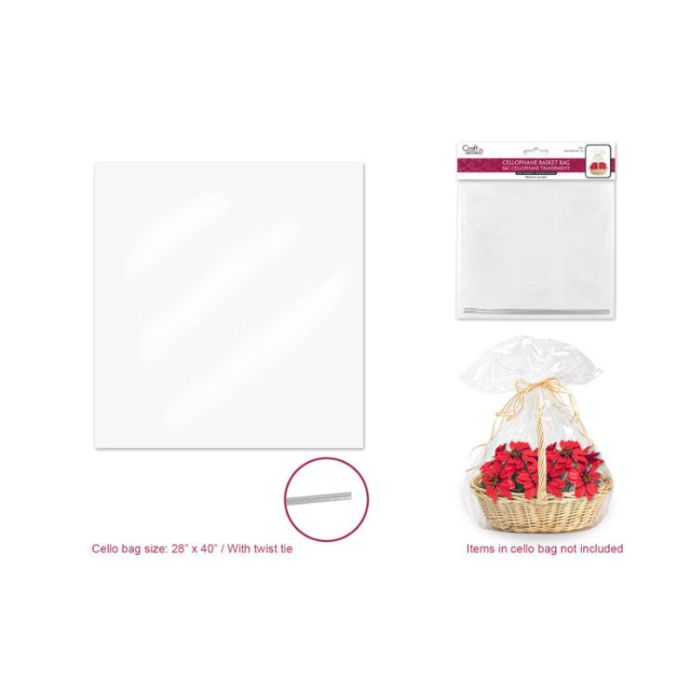 Sac cellophane transparent 28 po x 40 po