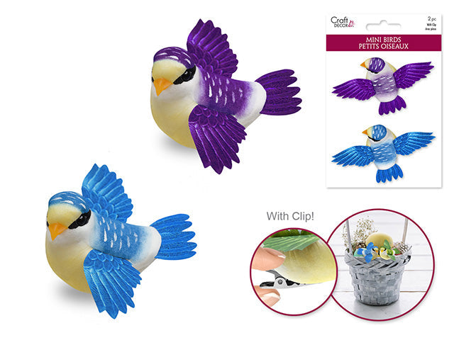 Oiseau champignon sur pince 3,8 po cd330b (paquet de 2)