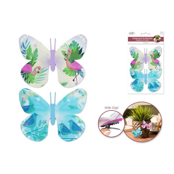 Papillons sur pince 10 cm x 7,7 cm (paquet de 2)
