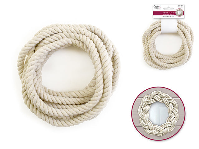 Cordage marin 10 mm x 3,8 m blanc