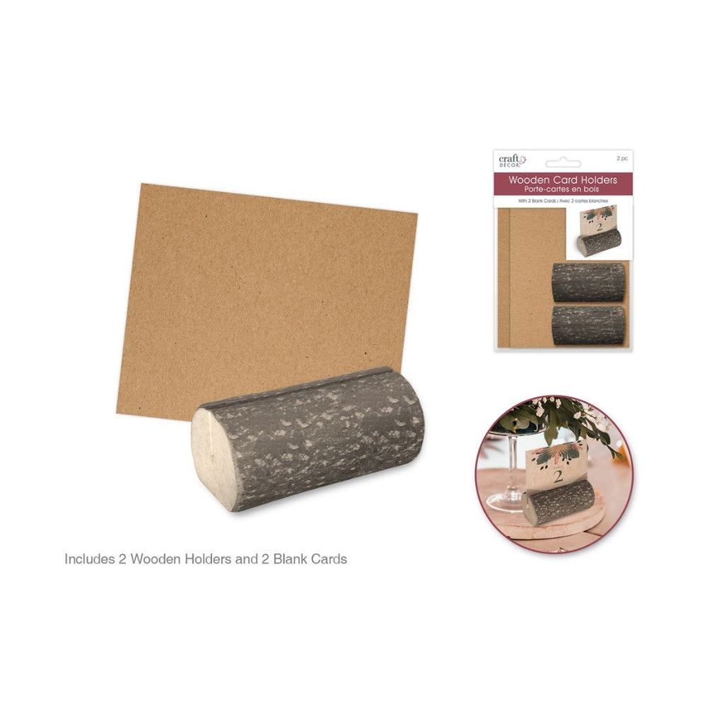 Porte-cartes en bois 1 po x 2 po (paquet de 2)