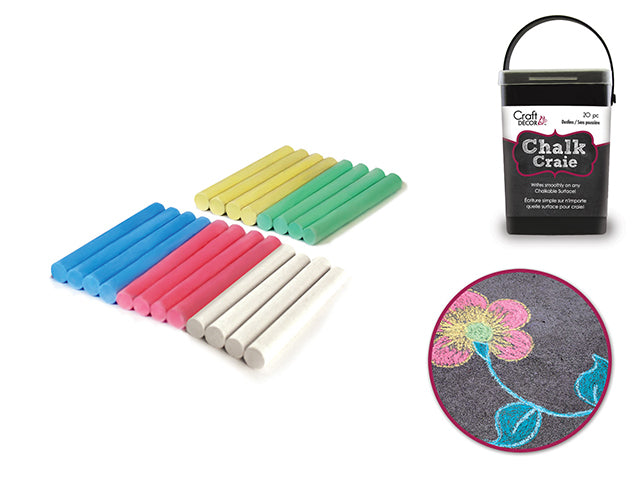 Craie multicolore Craft Décor (paquet de 20)