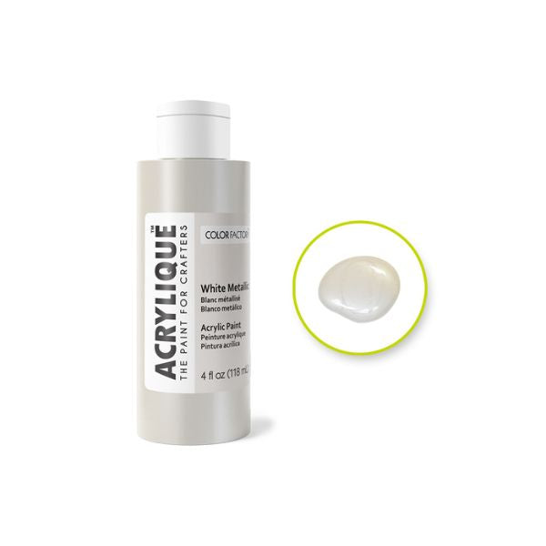 Peinture acrylique 4 oz métallisée Color Factory