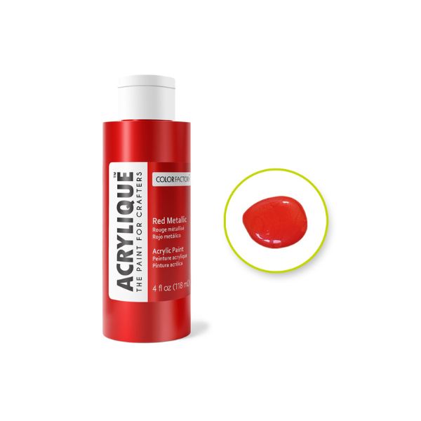 Peinture acrylique 4 oz métallisée Color Factory