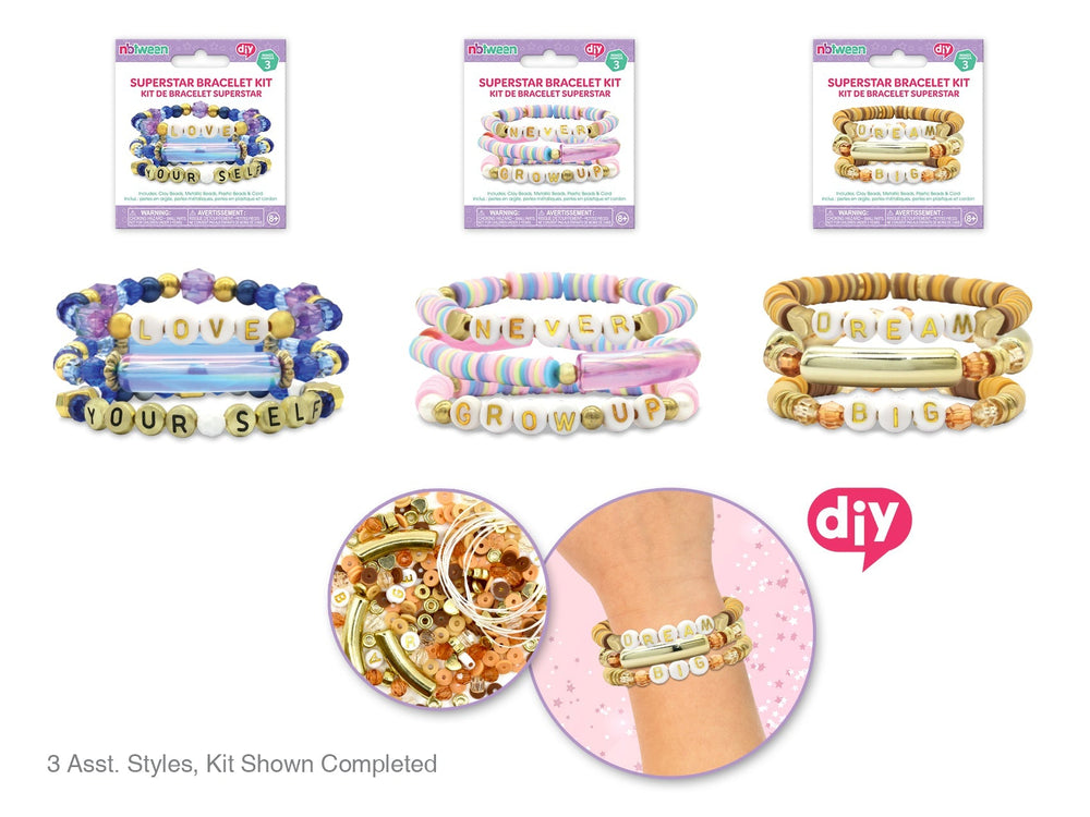 DIY ensemble de 3 bracelets Superstar à fabriquer (8 ans et plus)