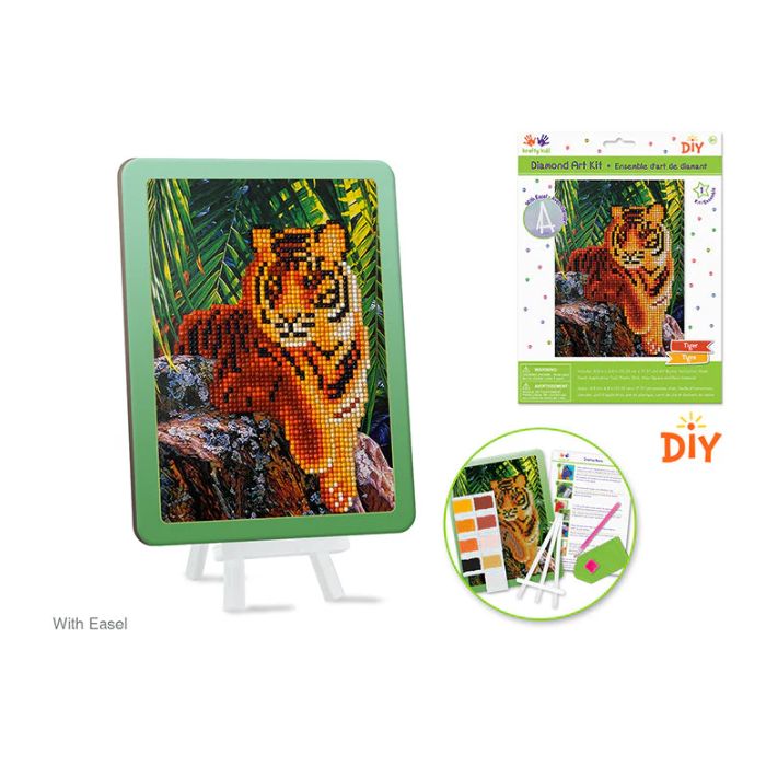 Broderie de diamants (Diamond Painting) 8,8 po x 6,8 po tigre