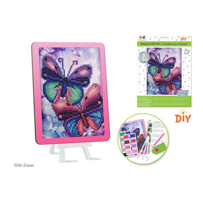 Broderie de diamants (Diamond Painting) 8,8 po x 6,8 po papillon