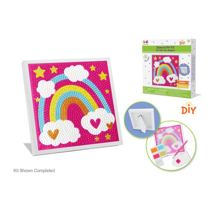 Broderie de diamant (Diamond painting) 5,7 po x 5,7 po arc-en-ciel