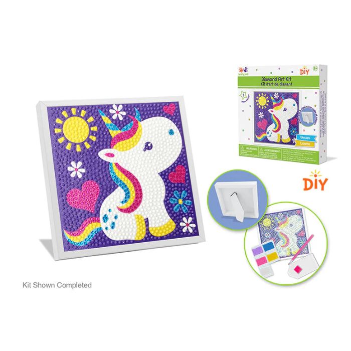 Broderie de diamant (Diamond painting) 5,7 po x 5,7 po licorne