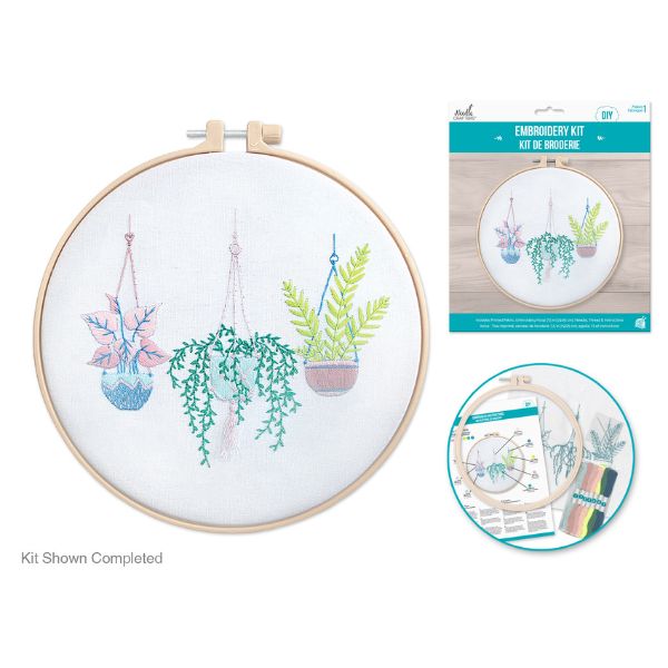 Ensemble de broderie à fil fleurs succulentes