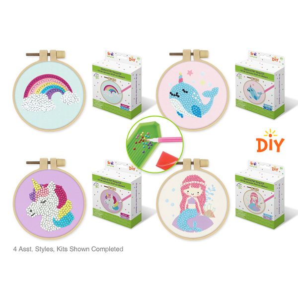 Ensemble de 4 broderies de diamant (Diamond Painting)