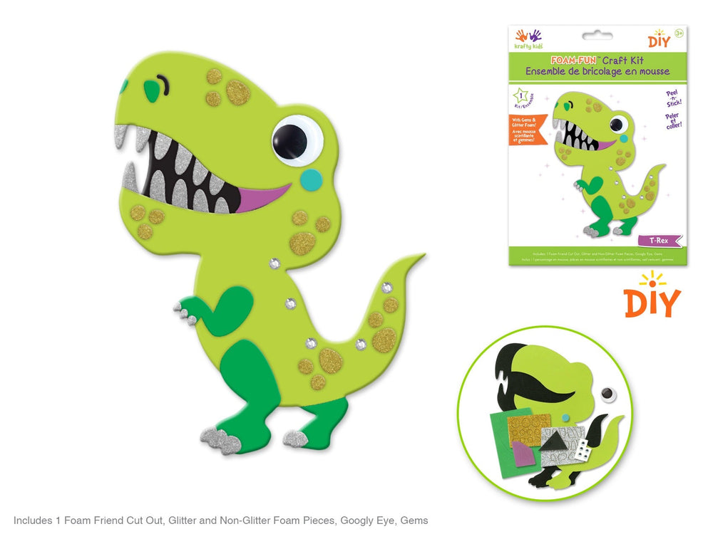 Ensemble de bricolage en mousse dinosaure