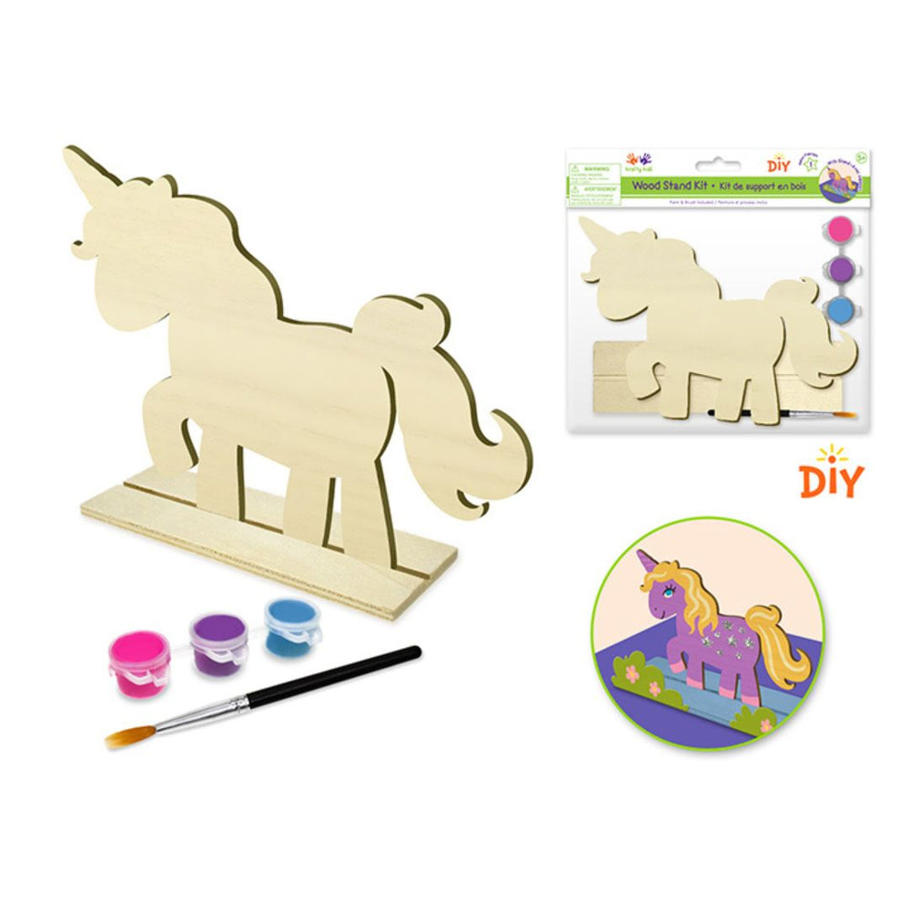 Personnage en bois à peindre licorne