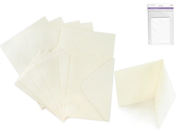 Carte avec enveloppe 4,5 po x 6 po blanc (paquet de 6)