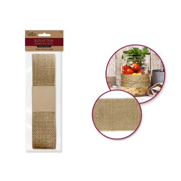 Ruban en jute 4,5 cm x 2 m