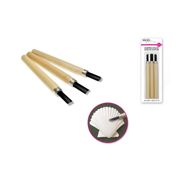 Outils pour sculpter et modeler droit (paquet de 3)
