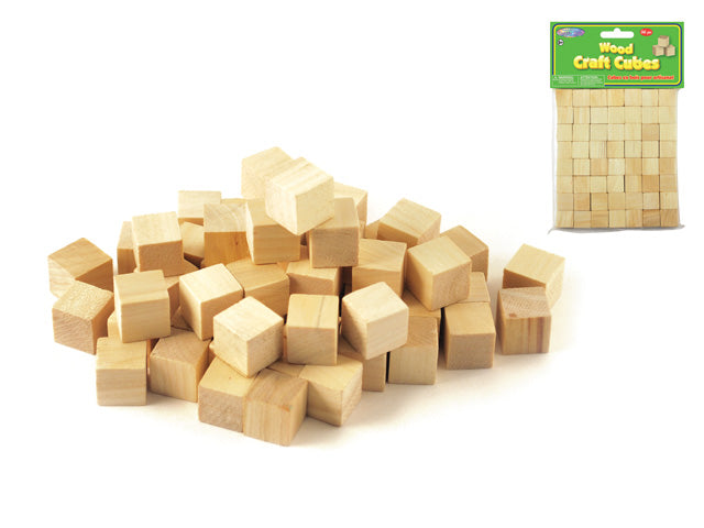 Cube de bois 15 mm x 15 mm naturel (paquet de 36)