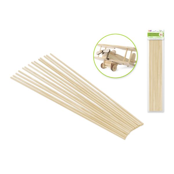 Bâton de bois 5/32 po x 12 po naturel (paquet de 14)