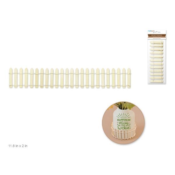 Clôture décorative en bois 11,8 po x 2 po pour DIY