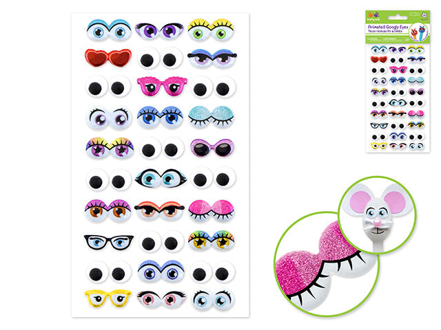 Autocollants yeux rigolos em680b (paquet de 30)