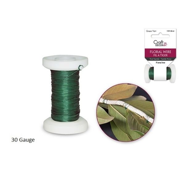 Fil de fer pour fleuriste 36 m vert