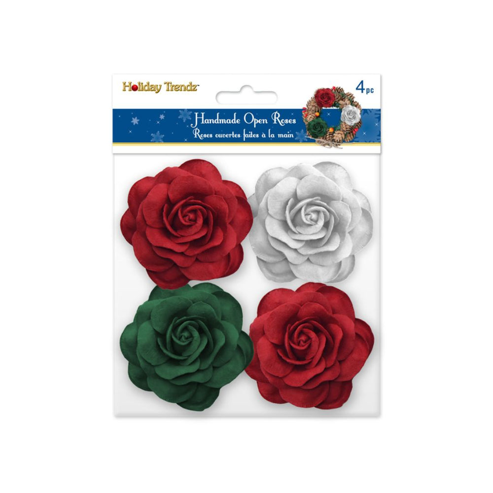 Tête de rose 6,5 cm (paquet de 4)