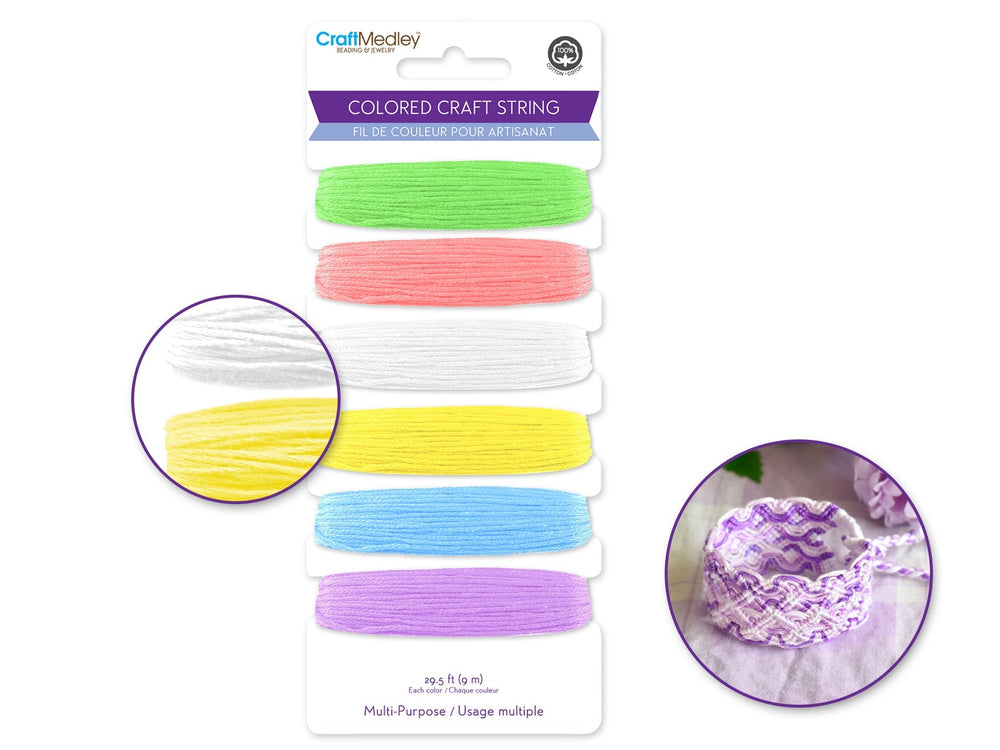 Fil pour artisanat usage multiple pastel
