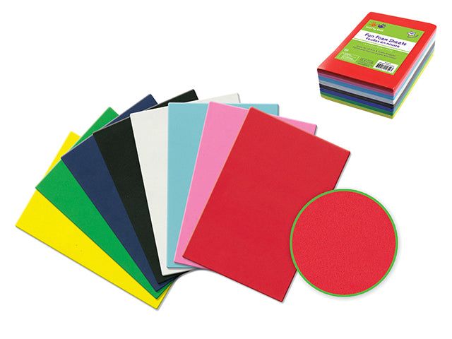 Feuille de mousse 4 po x 6 po couleur primaire (paquet de 30)