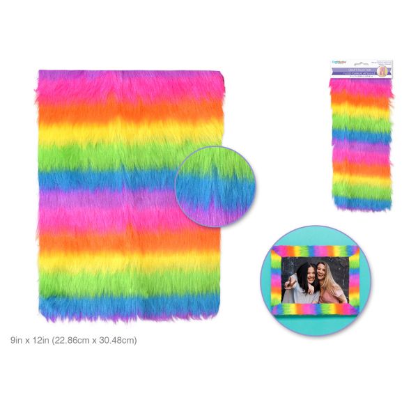 Fausse fourrure 9 po x 12 po pour projet d'artisanat