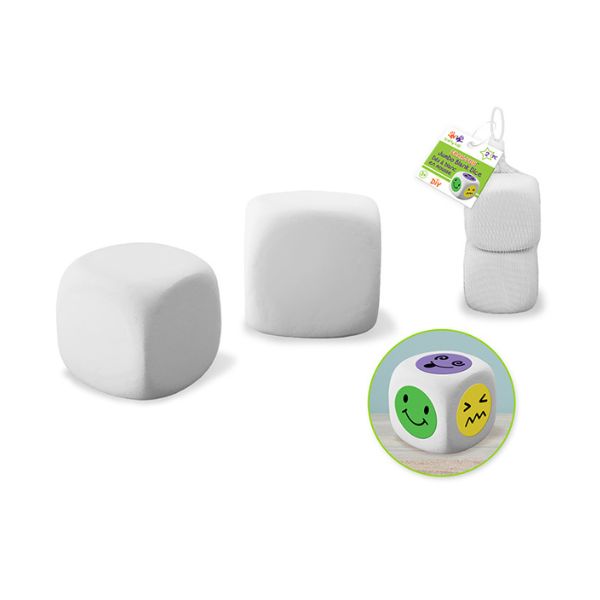 Dés en mousse jumbo à décorer (paquet de 2)