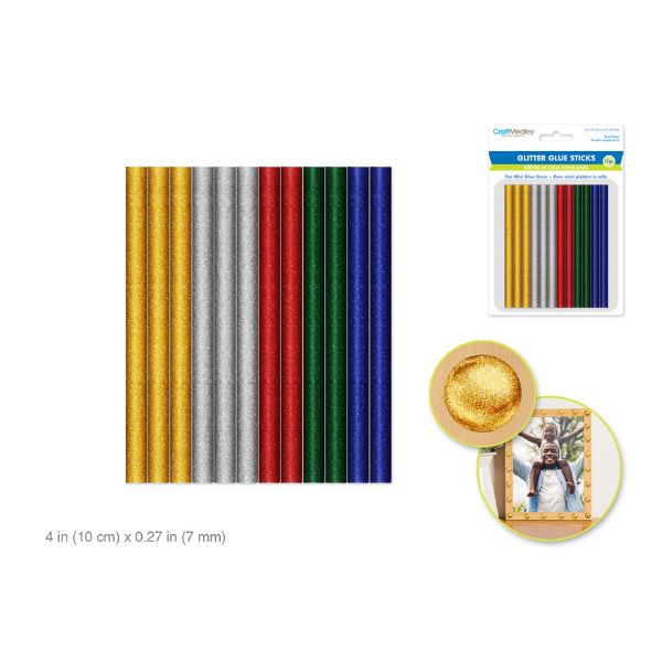 Bâtons de colle 4" brillants pour mini pistolet à colle chaude (paquet de 12)